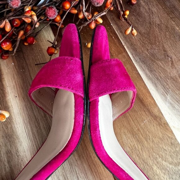 L.K. Bennett DORA Suede Open Toe Sandal Heel Shoes Size 36EU Pink Fuschia - Picture 10 of 11